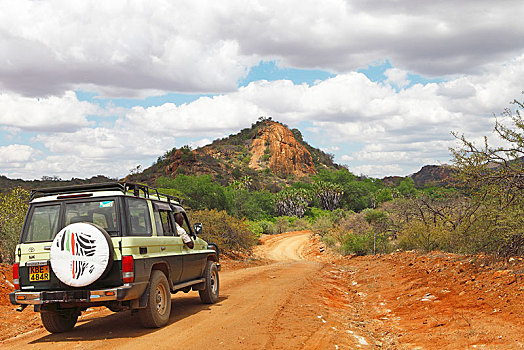 运动型多功能车,西察沃国家公园,肯尼亚,非洲