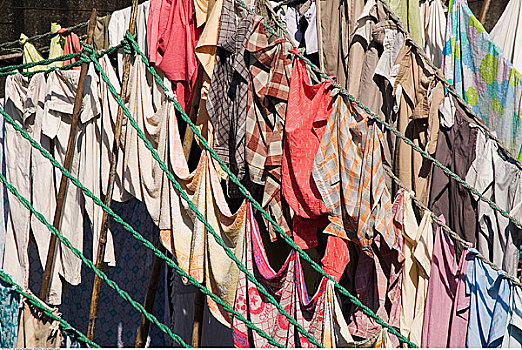 传统,洗衣服,孟买,印度