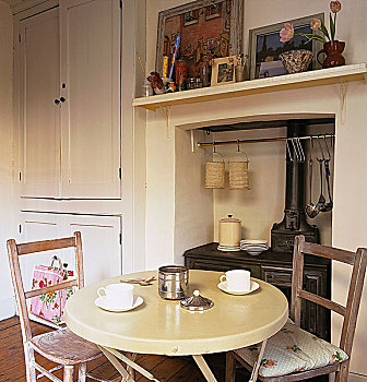 茶几,椅子,正面,老式,烹调,传统,乡村风格,厨房