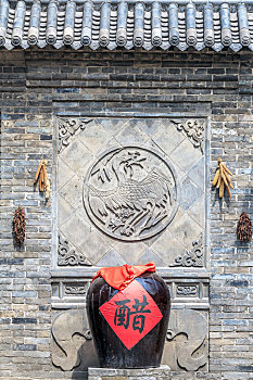 山西省洪洞县大槐树寻根祭祖园醋园中式砖雕影壁墙