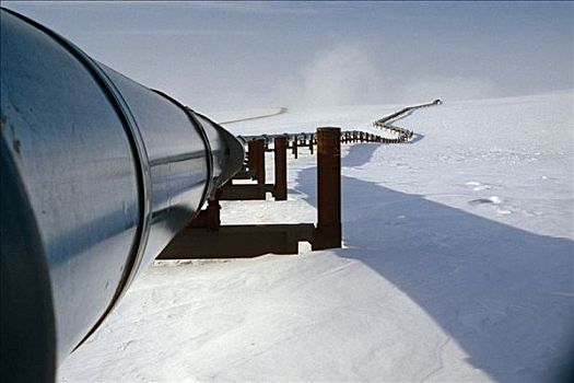 阿拉斯加输油管,普拉德霍湾,北极,冬天,景色