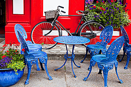 彩色,咖啡,椅子,凯瑞郡,爱尔兰