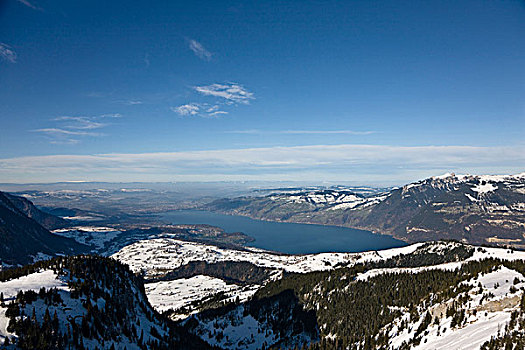 湖,风景,攀升,北方,瑞士