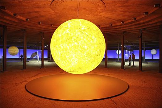 3d,太阳,室外,世界,太阳系,展示,气罐,奥伯豪森,鲁尔区,北莱茵威斯特伐利亚,德国,欧洲