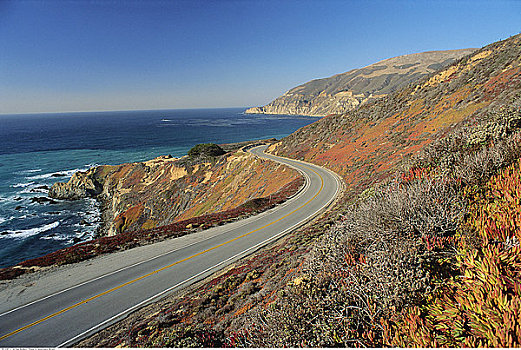 1号公路,大,海岸,加利福尼亚,美国
