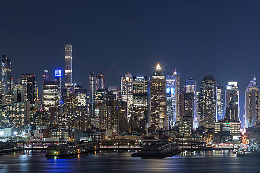 纽约曼哈顿城市夜景