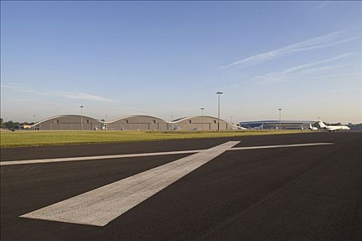 范堡罗机场,机场,风景,飞机跑道,标记