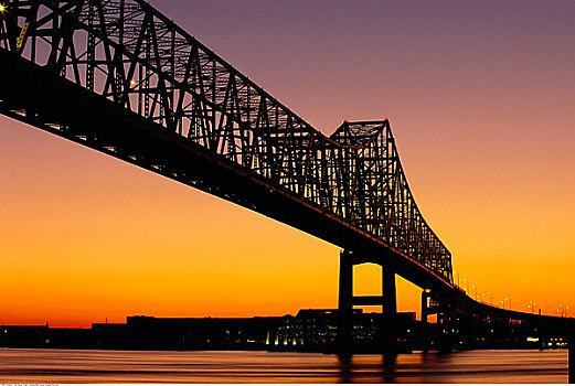 河,桥,新奥尔良,路易斯安那,美国