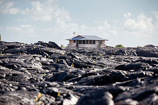 火山,熔岩原,夏威夷火山国家公园,夏威夷大岛,夏威夷,美国,北美