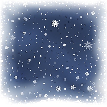 蓝色,夜晚,雪,背景