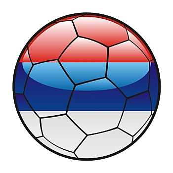 塞尔维亚,旗帜,足球