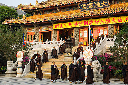 和尚,寺院,香港,中国