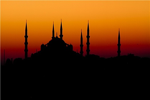 伊斯坦布尔,清真寺,剪影
