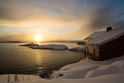 日出,罗弗敦群岛,挪威