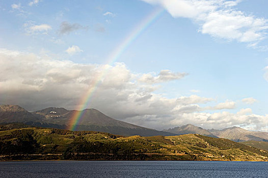 彩虹,空中,阿根廷