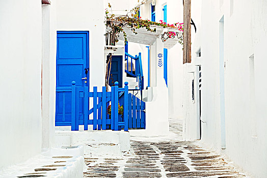 街道,传统,希腊,建筑,米克诺斯岛