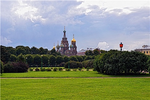 教堂,血,公园,俄罗斯
