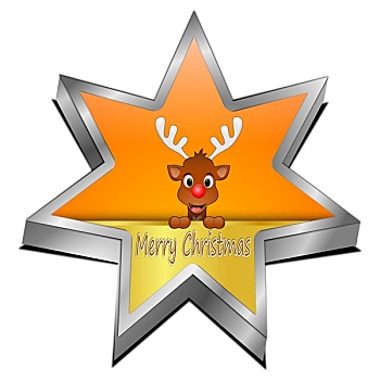 星,扣,驯鹿,愿望,圣诞快乐