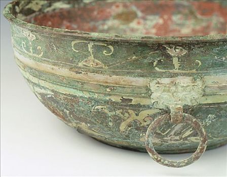 青铜,涂绘,云,卷轴,西部,汉朝,中国,公元前2世纪,艺术家,未知