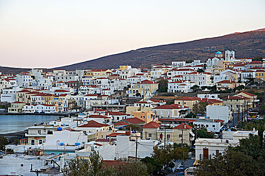 风景,城镇,安得鲁斯岛,希腊,欧洲