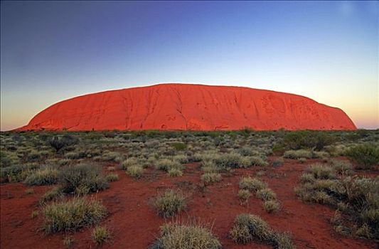 艾尔斯巨石,乌卢鲁巨石,日出,澳大利亚