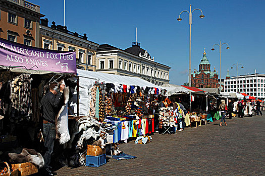 芬兰,赫尔辛基,休闲场所,市场,总统府,大教堂