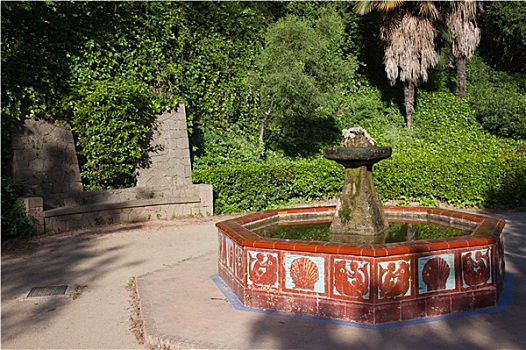 蒙特足斯,花园,喷泉,巴塞罗那