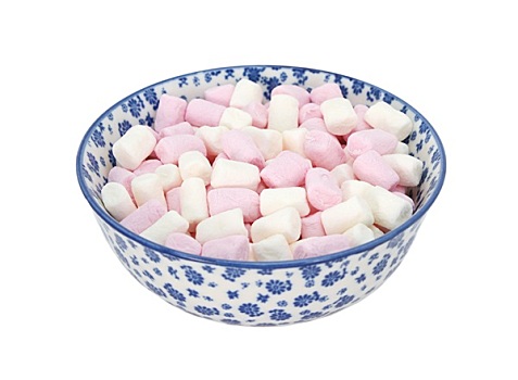 粉色,白色,迷你,果浆软糖,蓝色,瓷碗