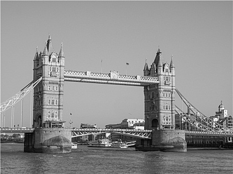 黑白,塔桥,伦敦