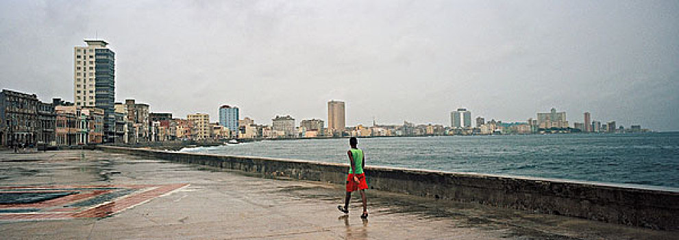 马雷贡,海边,哈瓦那,一个,白天,飓风