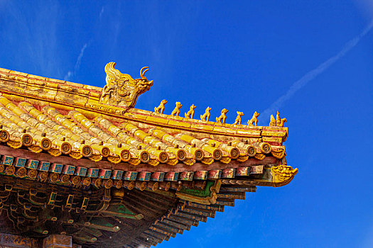 北京故宫交泰殿屋顶脊兽