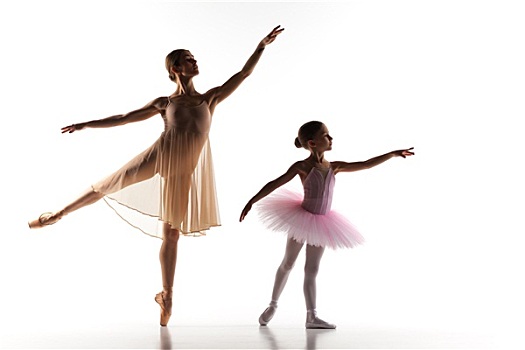 小,芭蕾舞女,跳舞,芭蕾舞,教师,舞蹈室