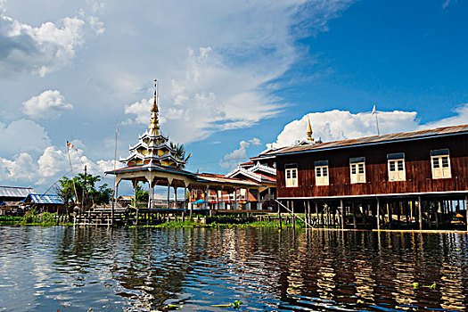 码头,茵莱湖,掸邦,缅甸,大幅,尺寸