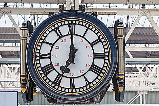 英格兰,伦敦,滑铁卢车站,车站,钟表