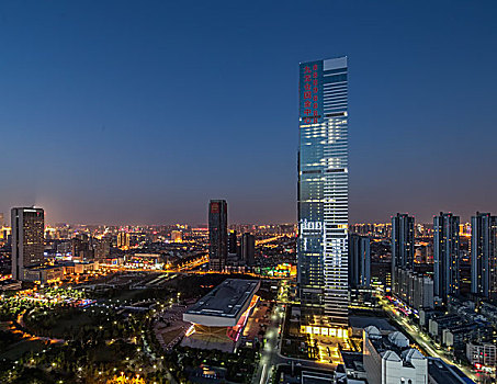 京杭大运河无锡段城市夜景