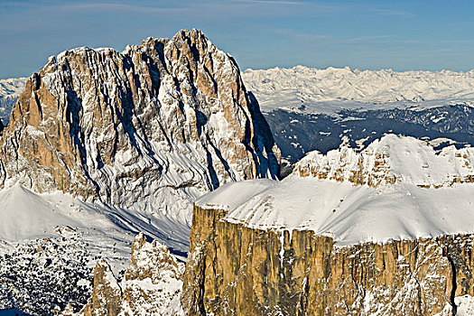 山,山峦,冬天,白云岩,意大利,欧洲