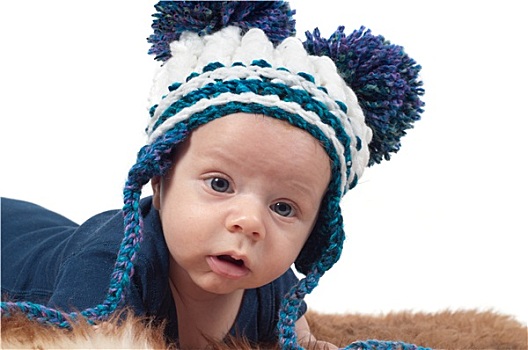 小,婴儿,可爱,编织帽