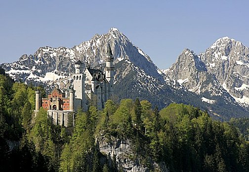 城堡,新天鹅堡,巴伐利亚,德国,欧洲