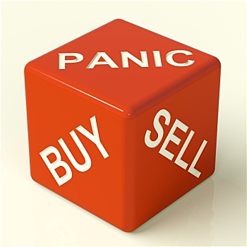 买,恐慌,销售,骰子,市场,压力