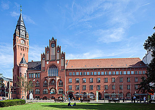 市政厅,砖,哥特式,柏林,德国,欧洲