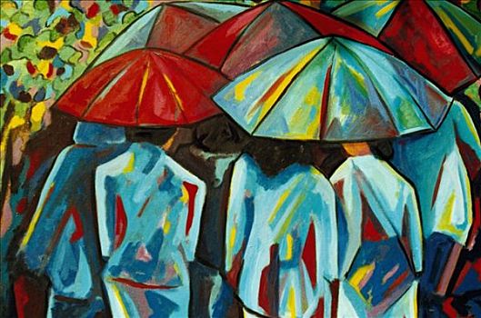 伞,2001年,风信子,美国黑人,丙烯酸树脂,帆布