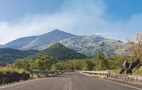 道路,南方,埃特纳山