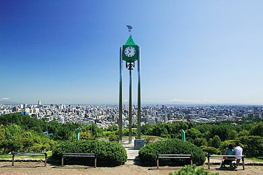 山,公园,札幌,城市