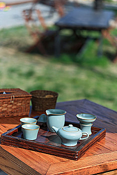 室外桌子整套瓷器茶具