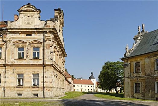 回廊,教堂,西波希米亚,捷克共和国