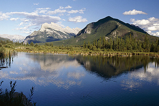 伦多山,反射,维米里翁湖,班芙,艾伯塔省,加拿大