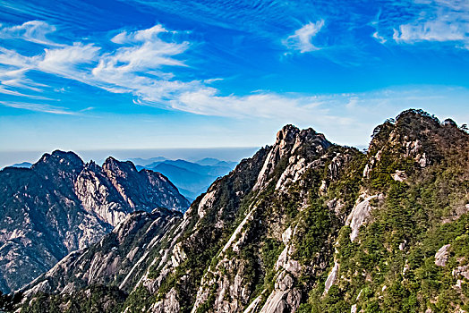 安徽省黄山市黄山风景区天海大峡谷自然景观