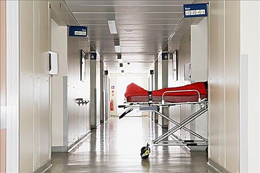 病人,左边,医院,走廊