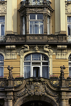 捷克共和国,布拉格,老城广场,旧城广场,建筑外观