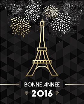 新年,巴黎,法国,旅行,埃菲尔铁塔,金色